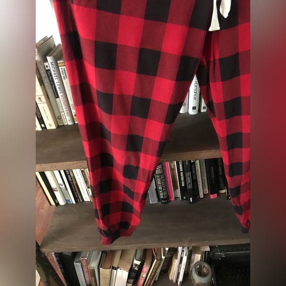 Like New  J. Crew Red and Black Buffalo Plaid Dreamy Jogger M - Picture 6 of 13